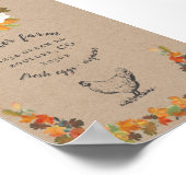 Poster automne feuilles ferme familiale kraft (Coin)