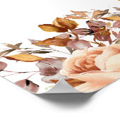 Poster Automne Feuilles Russe Pays Boho Mariage (Coin)