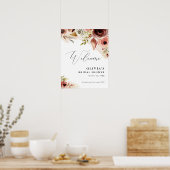 Poster Automne Fleur d'aquarelle Automne Pêche Florale Bi (Cuisine)