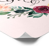 Poster Automne Fleur Rose Fleur Floral Wreath Best Grand- (Coin)