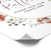 Poster Automne Fleur sauvage aquarelle Moissonneuse Poste (Coin)