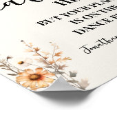 Poster Automne Fleur sauvage Trouvez Votre Siège Mariage  (Coin)