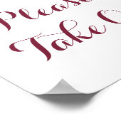 Poster Automne Fleur S'Il Vous Plaît Prendre Un Signet Po (Coin)