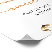 Poster Automne Floral Citrouille Fête des mariées L'amour (Coin)