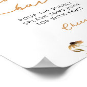 Poster Automne Floral Citrouille Fête des mariées Mimosa (Coin)