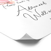 Poster Automne Floral Dusty Rose Conseils et voeux (Coin)