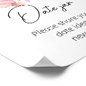 Poster Automne Floral Dusty Rose date jar douche de nupti (Coin)