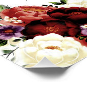 Poster Automne Floral Eucalyptus Mariage programme de cér (Coin)