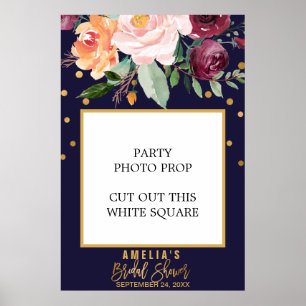 Poster Automne Floral Fête des mariées Photo Prop Frame
