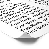 Poster Automne Floral Gold Parties scintillant Mariage Ca (Coin)