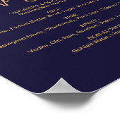 Poster Automne Floral Le Bar Mariage Menu Signe (Coin)