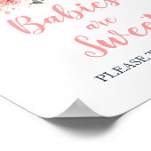 Poster Automne Floral Petits Citrouilles Bébés sont doux (Coin)