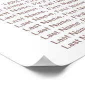 Poster Automne Floral Rose Gold Light Seize Chart (Coin)