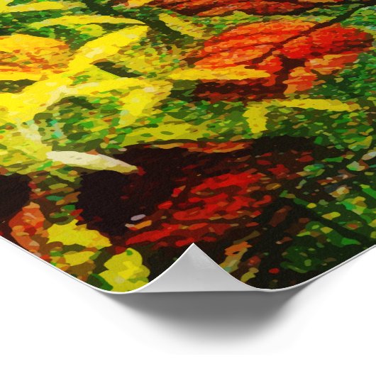 Poster Automne Forêt sauvage dragon Voler (Coin)