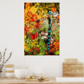 Poster Automne Forêt sauvage dragon Voler (Cuisine)