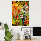 Poster Automne Forêt sauvage dragon Voler (Bureau à domicile)