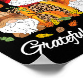 Poster Automne Gnome Plaid Leopard Citrouille Thanksgivin (Coin)