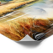 Poster Automne Grand Teton National Park Painting Print (Coin)