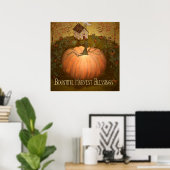 Poster Automne Harvets d'automne Halloween Primitive Folk (Bureau à domicile)