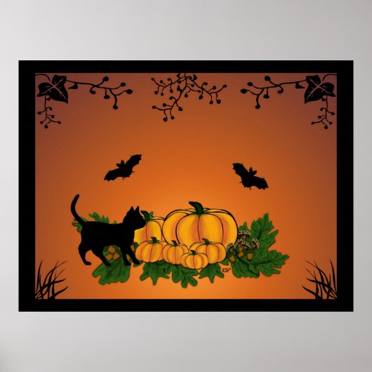 Poster automne, Joyeux Halloween ! (Devant)