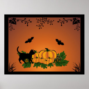 Poster automne, Joyeux Halloween !
