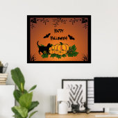 Poster automne, Joyeux Halloween ! (Bureau à domicile)