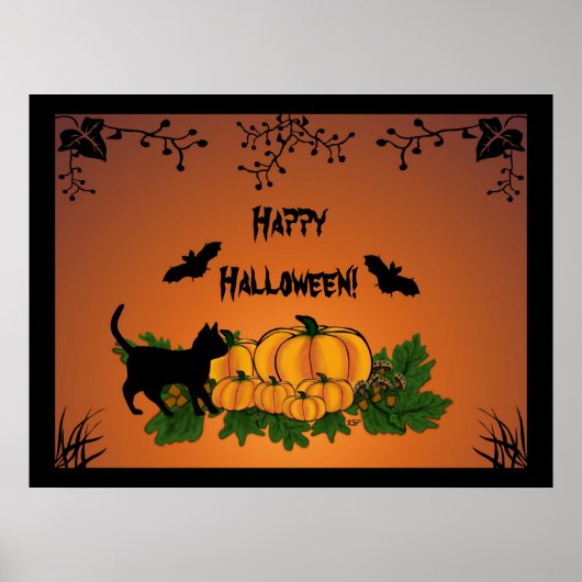 Poster automne, Joyeux Halloween ! (Devant)