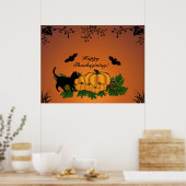 Poster automne, Joyeux Thanksgiving ! (Cuisine)
