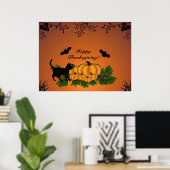 Poster automne, Joyeux Thanksgiving ! (Bureau à domicile)