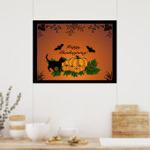 Poster automne, Joyeux Thanksgiving ! (Cuisine)