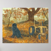 Poster Automne Labrador (Devant)