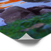 Poster Automne Lac d'automne Réflexions des cygnes en amo (Coin)