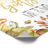 Poster Automne Maple Feuilles Cartes Cadeaux Mariage Sign (Coin)