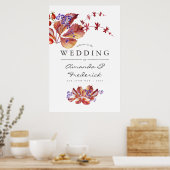 Poster Automne - Mariage d'aquarelle d'automne Bienvenue (Cuisine)