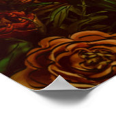 Poster Automne Mariage gothique Rustique Orange Maroon (Coin)