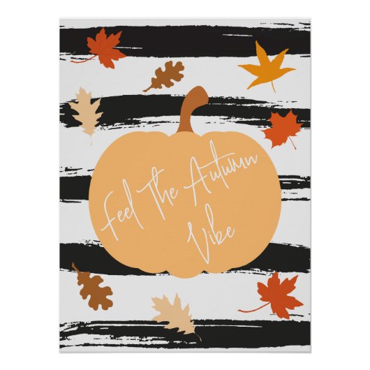 Poster Automne Moisson Citrouille Automne Vibe (Devant)