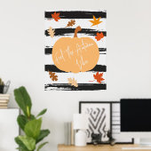 Poster Automne Moisson Citrouille Automne Vibe (Bureau à domicile)