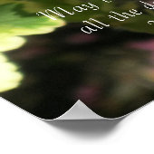 Poster Automne Orange Geraniums ~ Psaume 128:5 (Coin)