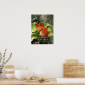 Poster Automne Orange Geraniums ~ Psaume 128:5 (Cuisine)