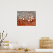 Poster Automne Orange Grey Cartes de Mariage & Cadeaux (Cuisine)
