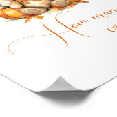 Poster Automne ours deviner combien de bonbons baby showe (Coin)