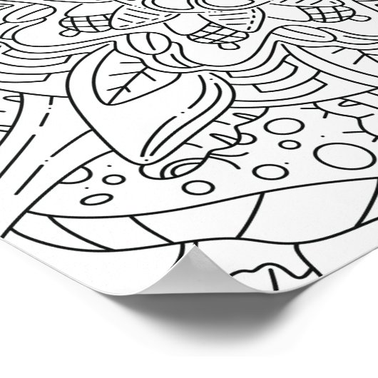 Poster Automne paisible : Coloration des bois (Coin)