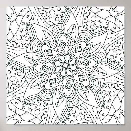 Poster Automne paisible : Coloration des bois (Devant)