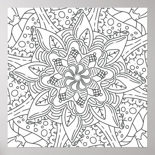 Poster Automne paisible : coloriage de forêt (Devant)