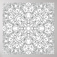 Automne paisible : coloriage magique d'Halloween