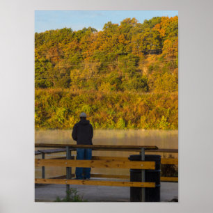Poster Automne Pêche Lac Springfield