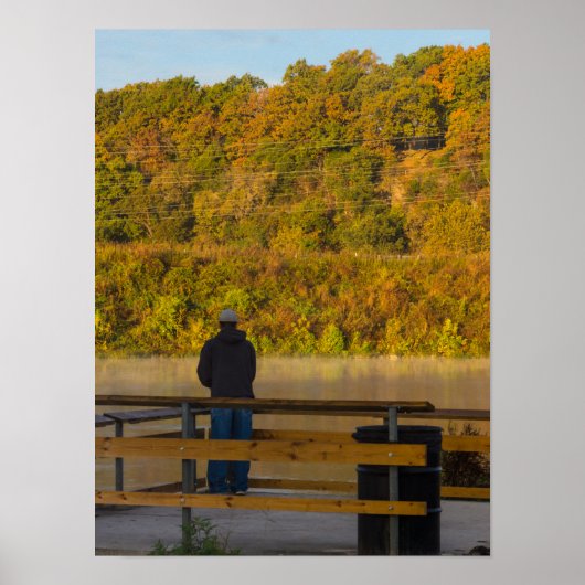 Poster Automne Pêche Lac Springfield (Devant)