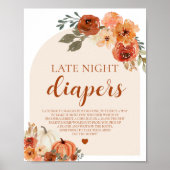 Poster Automne Petit Citrouille Late Night Diapers Baby s (Devant)