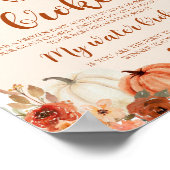 Poster Automne Petit Citrouille Mon Baby shower de broyag (Coin)