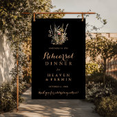 Poster Automne Pré Wild Floral Dîner de répétition Bienve